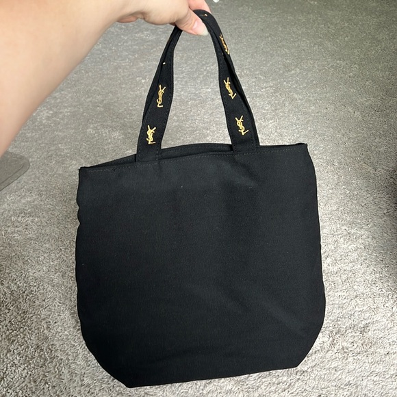 Yves Saint Laurent Black and Gold Tote Bag - Picture 4 of 10